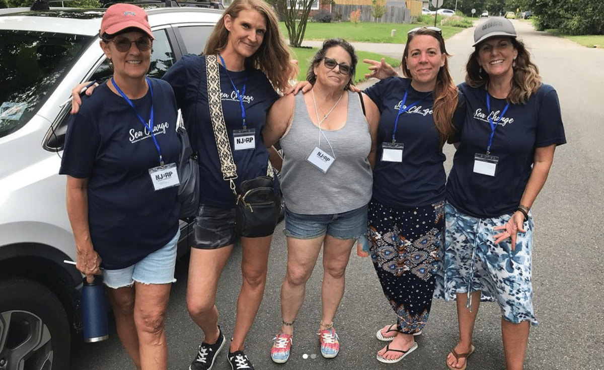 Sea Change Recovery Community Organization. Sea Change and New Jersey Organizing Project canvassers in Mystic Island, NJ, talked with folks about how the overdose crisis has impacted their lives.