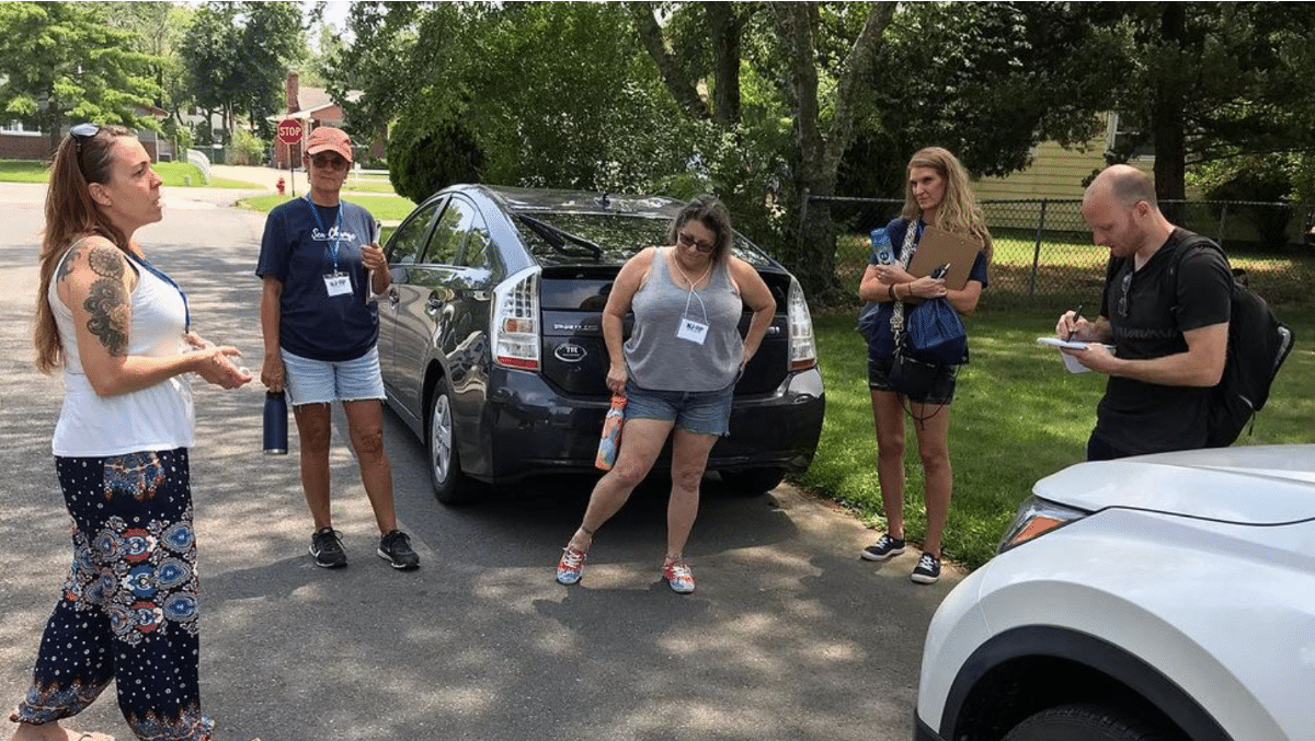 Sea Change Recovery Community Organization. Sea Change and New Jersey Organizing Project canvassers in Mystic Island, NJ, talked with folks about how the overdose crisis has impacted their lives.